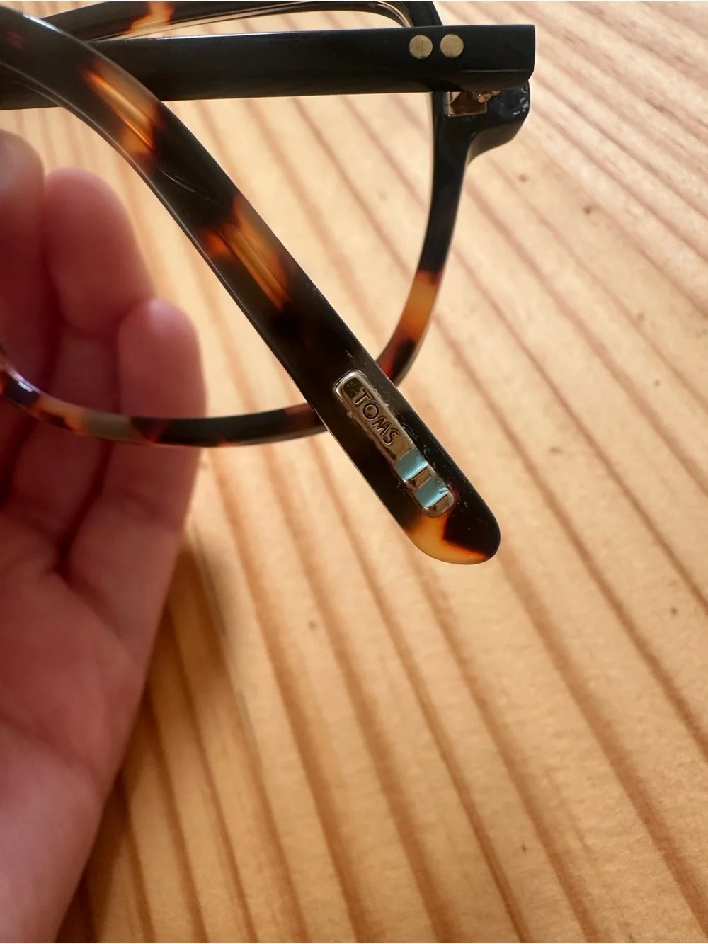 Toms Tortoiseshell Blue Blocking Frame Glasses
